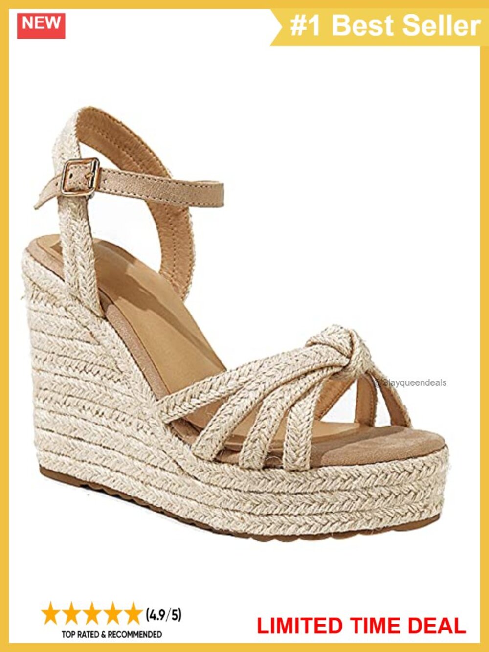 Wedge Heels Sandals: Open Toe Platform Espadrilles Wedges